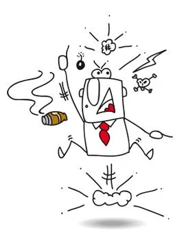 Angry boss Stock Illustration