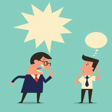 Angry boss Stock Illustration