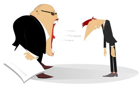 Angry boss Stock Illustration