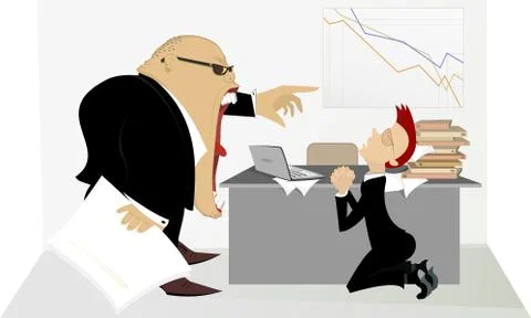Angry boss Stock Illustration