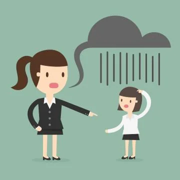 Angry boss Stock Illustration
