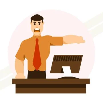 Angry-boss Stock Illustration