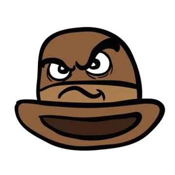 Angry bowler hat Stock Illustration