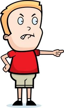 Angry Boy Stock Illustration