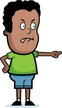 Angry Boy Stock Illustration