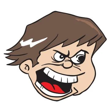 Angry boy Stock Illustration