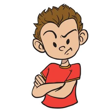 Angry boy1 Stock Illustration