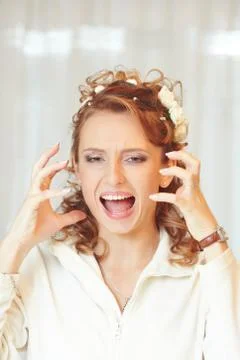 Angry bride Stock Photos