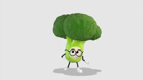 Angry broccoli is coming 库存影片 167911433