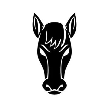 mustang head clipart free