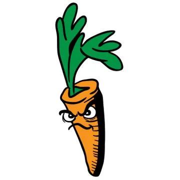 Angry carrot Stock Illustration