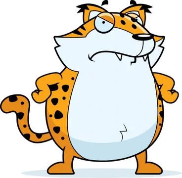 Angry Cartoon Bobcat Stock Illustration