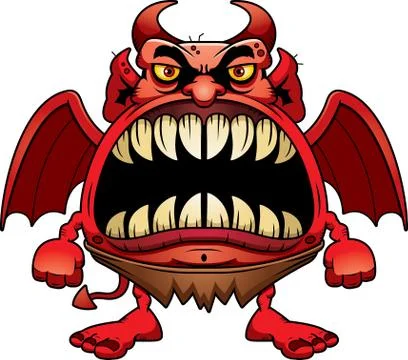 Angry Cartoon Devil Stock Illustration