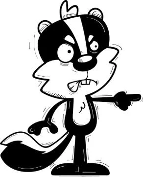 Angry Cartoon Male Skunk Stock Illustration
