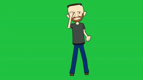 Angry Cartoon Man (Breaking Brad?):  Loop Video stock 42327012