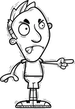 Angry Cartoon Man Stock Illustration