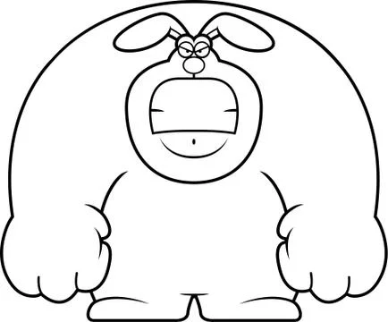 Angry Cartoon Rabbit Stock Illustration