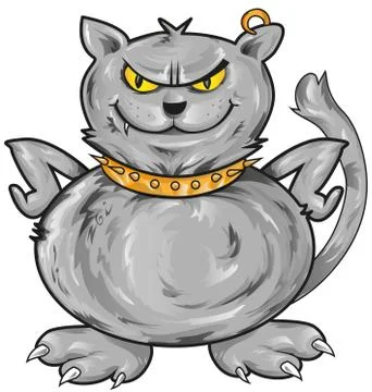 Angry cat Stock Illustration
