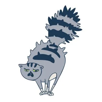 Angry cat Stock Illustration