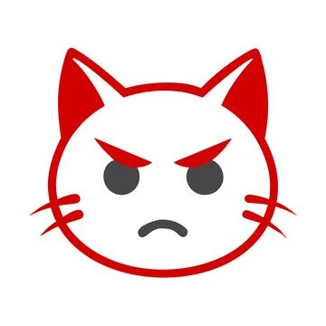 Angry Cat Silhouette Vector Icon Bold Mascot Logo for Sports Teams, Branding Illustrazione stock