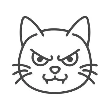 Angry Cat Silhouette Vector Icon Bold Mascot Logo for Sports Teams, Branding Illustrazione stock