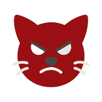 Angry Cat Silhouette Vector Icon Bold Mascot Logo for Sports Teams, Branding Illustrazione stock