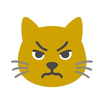 Angry Cat Silhouette Vector Icon Bold Mascot Logo for Sports Teams, Branding Illustrazione stock
