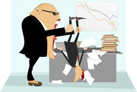 Angry chief Stock Illustration