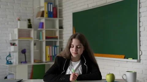 angry child has study problem writing in... | Stock Video | Pond5