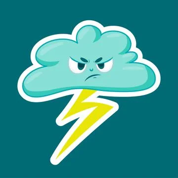 Angry Cloud Illustrazione stock