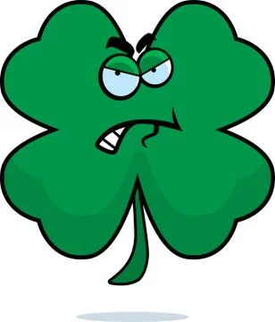 Angry Clover Stock Illustration