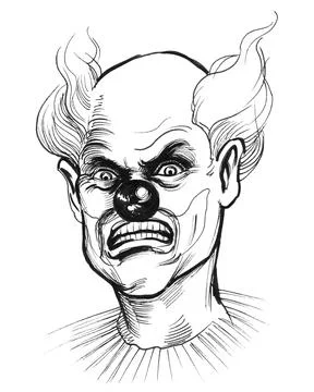 Angry clown Stock Illustration