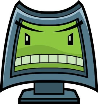 Angry Computer Illustrazione stock