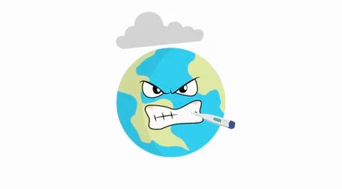 Angry Contaminated Earth Illustrazione stock