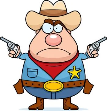 Angry Cowboy Stock Illustration