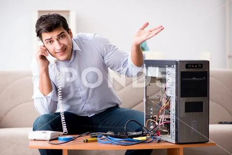Angry Customer Trying To Repair Computer With Phone Support