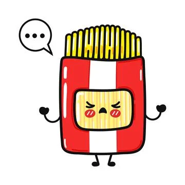 Angry cute spaghetti package character with speech bubble 库存插图