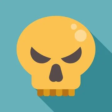 Angry dangerous skull icon representing a threat Stock Illustration