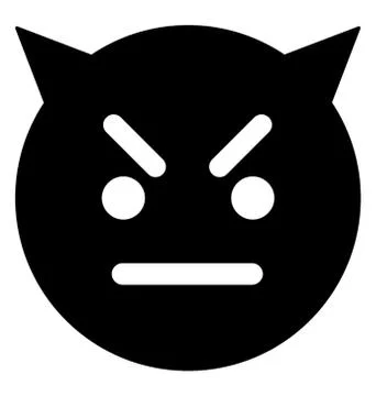 Angry Devil Face Stock Illustration