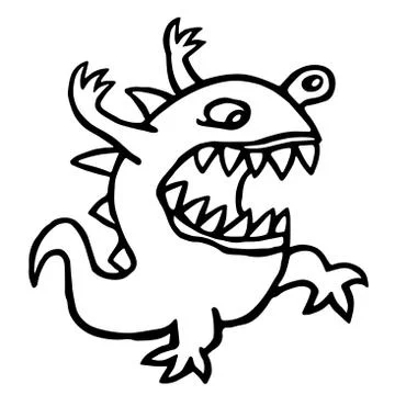 Angry dino. Vector illustration. Cute cartoon character. Stock Illustration