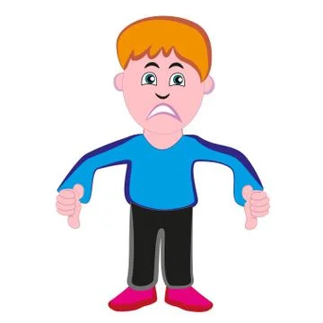 Angry disgruntled guy. Stock Illustration