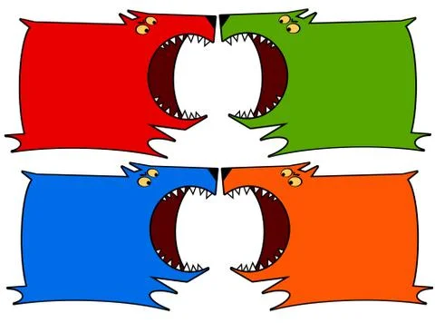 Angry dogs Stock-Illustration