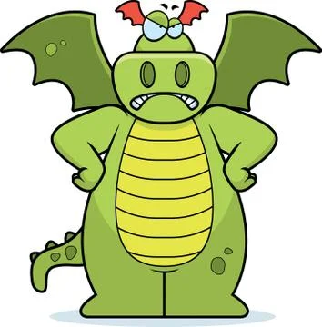 Angry Dragon Stock Illustration