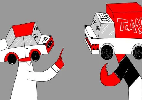 Angry drivers Stock Illustration