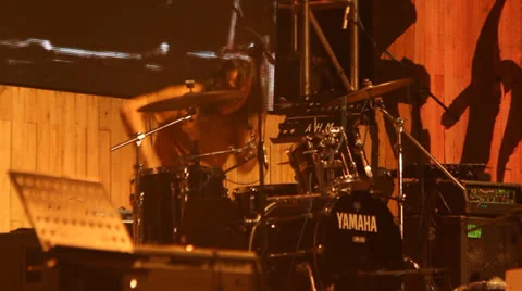 Angry drummer performing Stock Footage 26255819