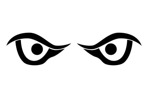 Angry Eagle Eye, Simple Vector Illustration Stock Illustration