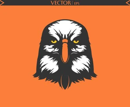 Angry Eagle Silhouette Cartoon Stock-Illustration