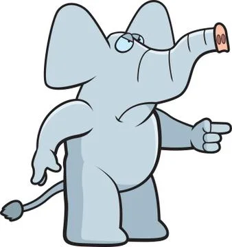 Angry Elephant Illustrazione stock