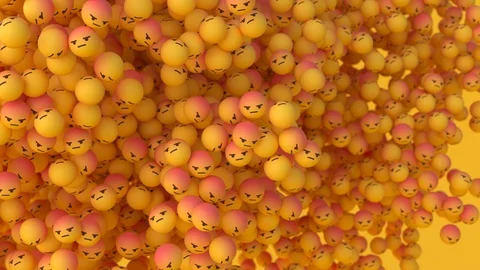 Angry Emoji Balls - Floating #2 Stockbeeldmateriaal 109700079