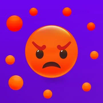 Angry emoticon. Stock Illustration